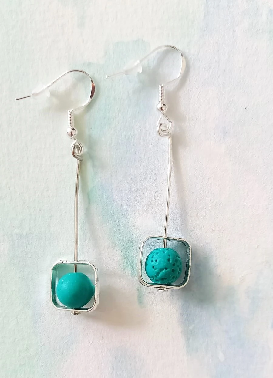 Boucles Griekenland turquoise was cr zilver 925 creatie – photo 2
